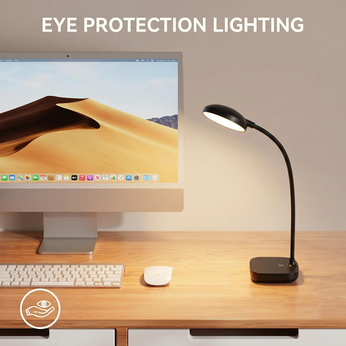 Rechargeable gooseneck desk lamp, view 3