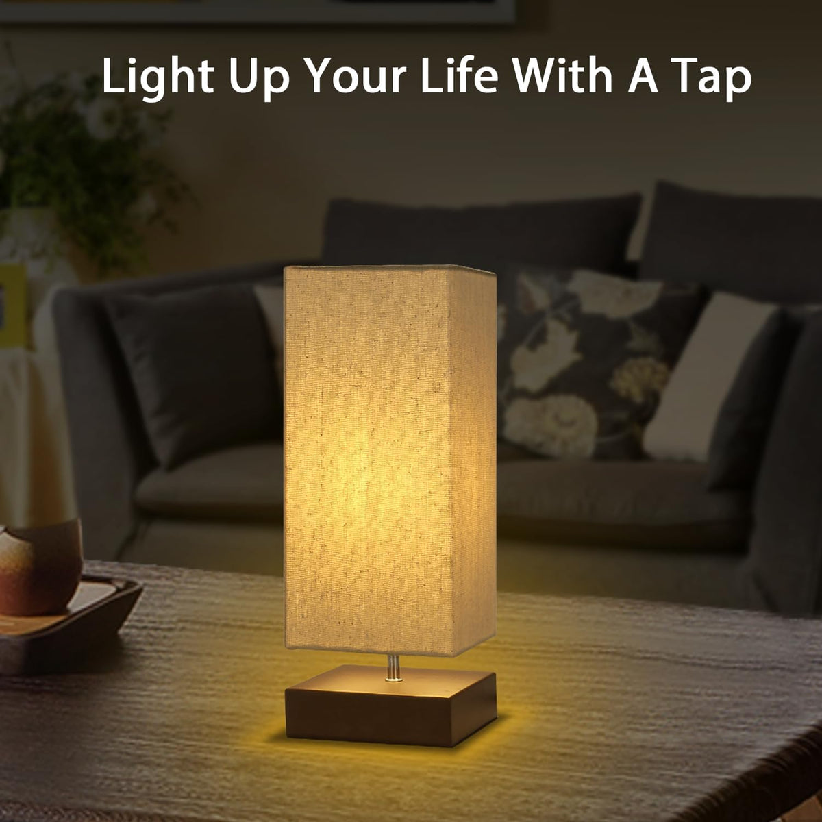 Touch dimmable bedside table lamp, view 3