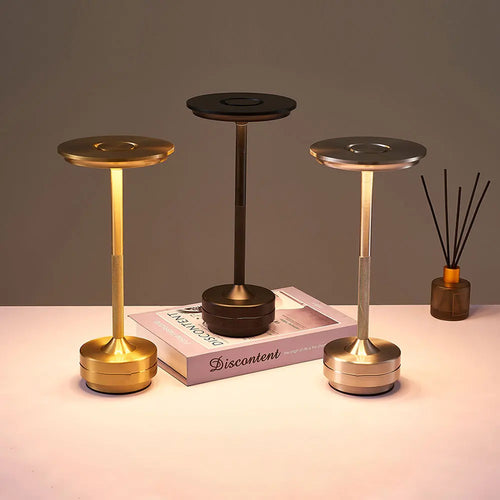 Portable rechargeable touch dimming retro lamp, view 2
