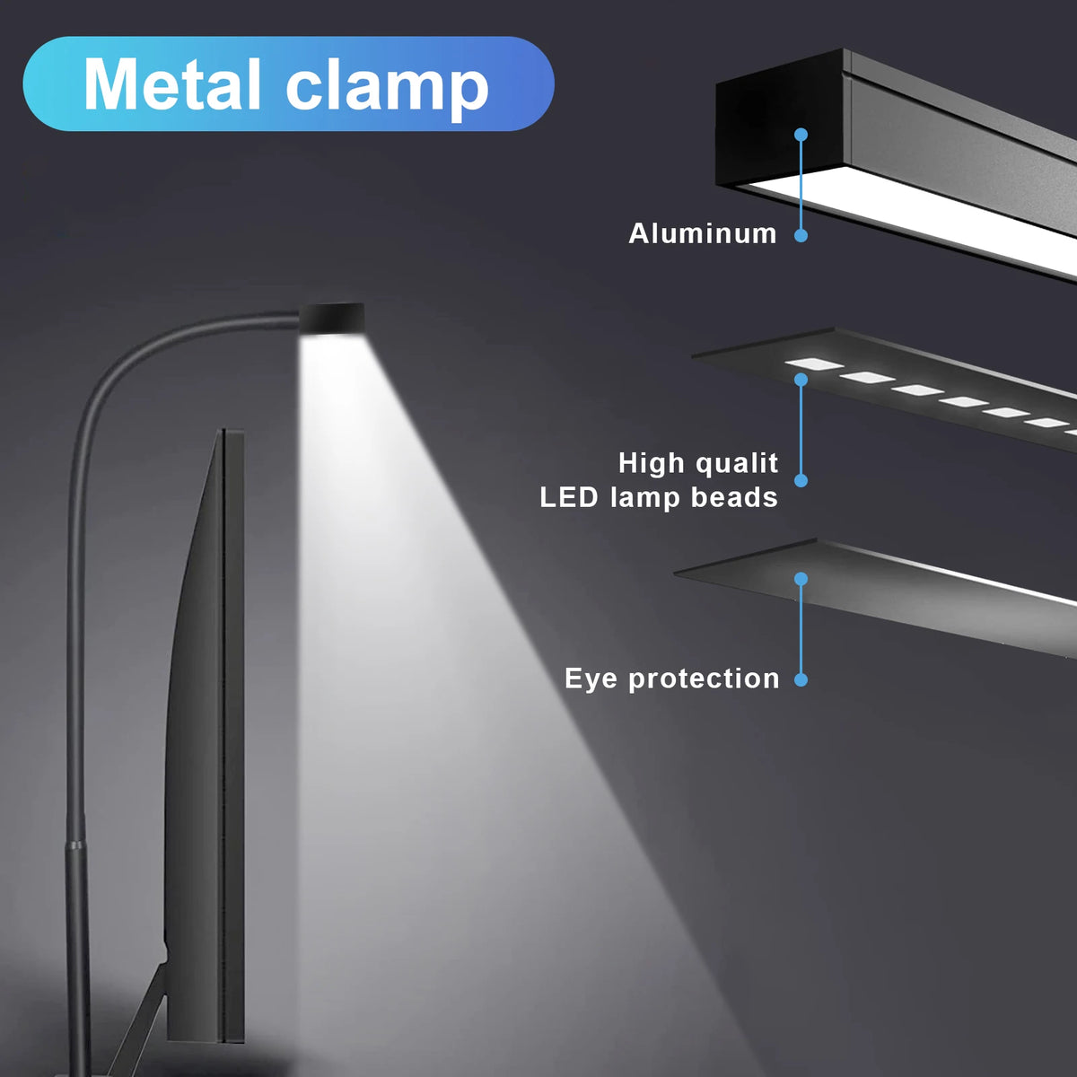 Desk lamp clamp with silicone pad