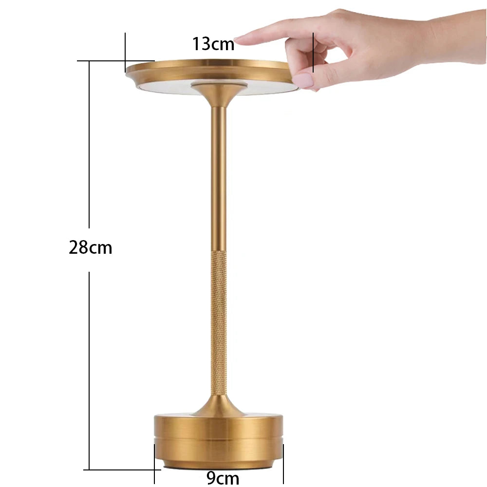 Portable rechargeable touch dimming retro lamp, view 3