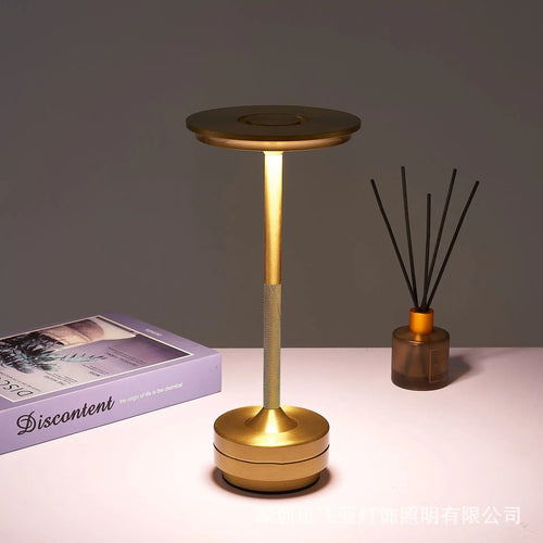 Portable rechargeable touch dimming retro lamp